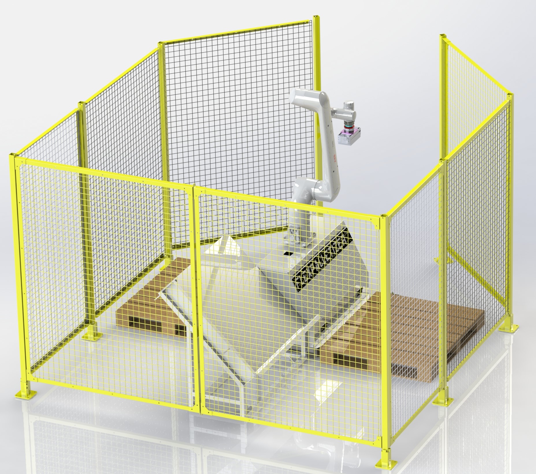 Slip sheet stand, perspective view